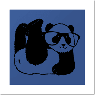 panda wearing glasses 1 Posters and Art